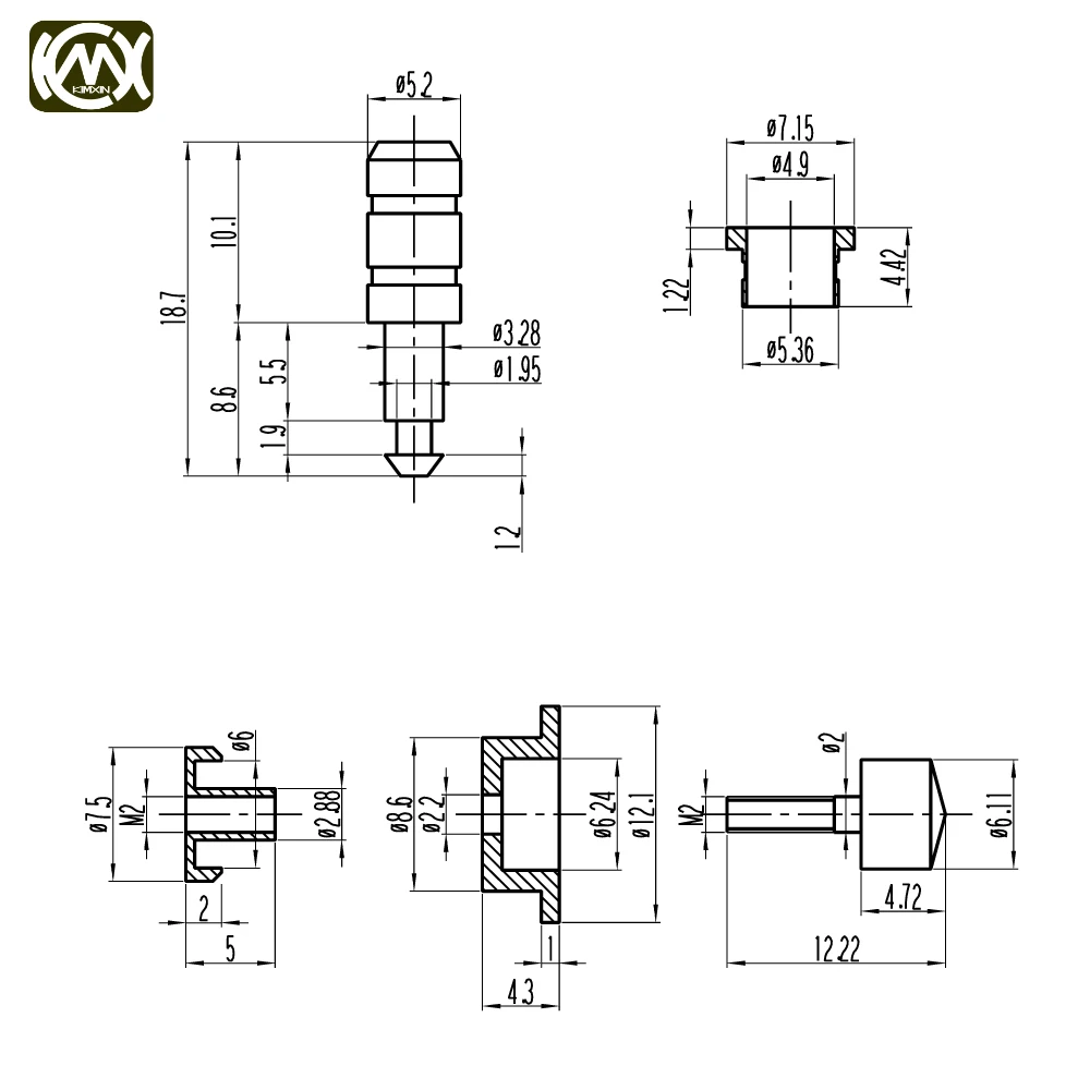 K-145按钮锁尺寸图