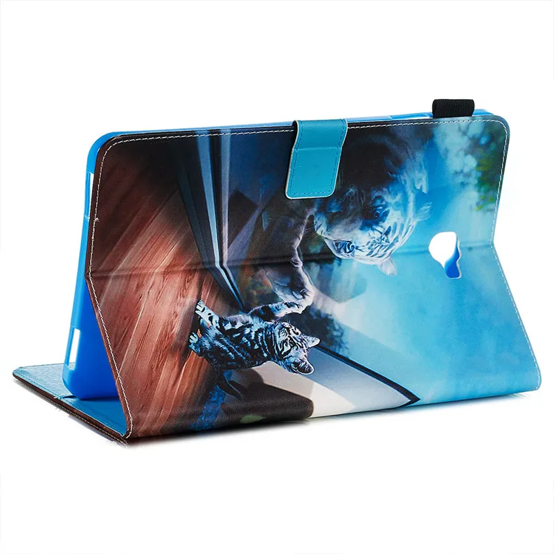 SM-T585 чехол для планшета samsung Galaxy Tab A A6 10," SM-T580 T580 T585 T585N Smart Cover Funda башня из мультфильма кошачий корпус
