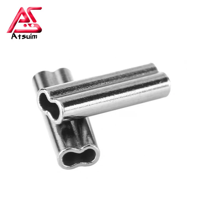 100 шт. обжимные трубки для лески из нержавеющей стали | Спорт и развлечения