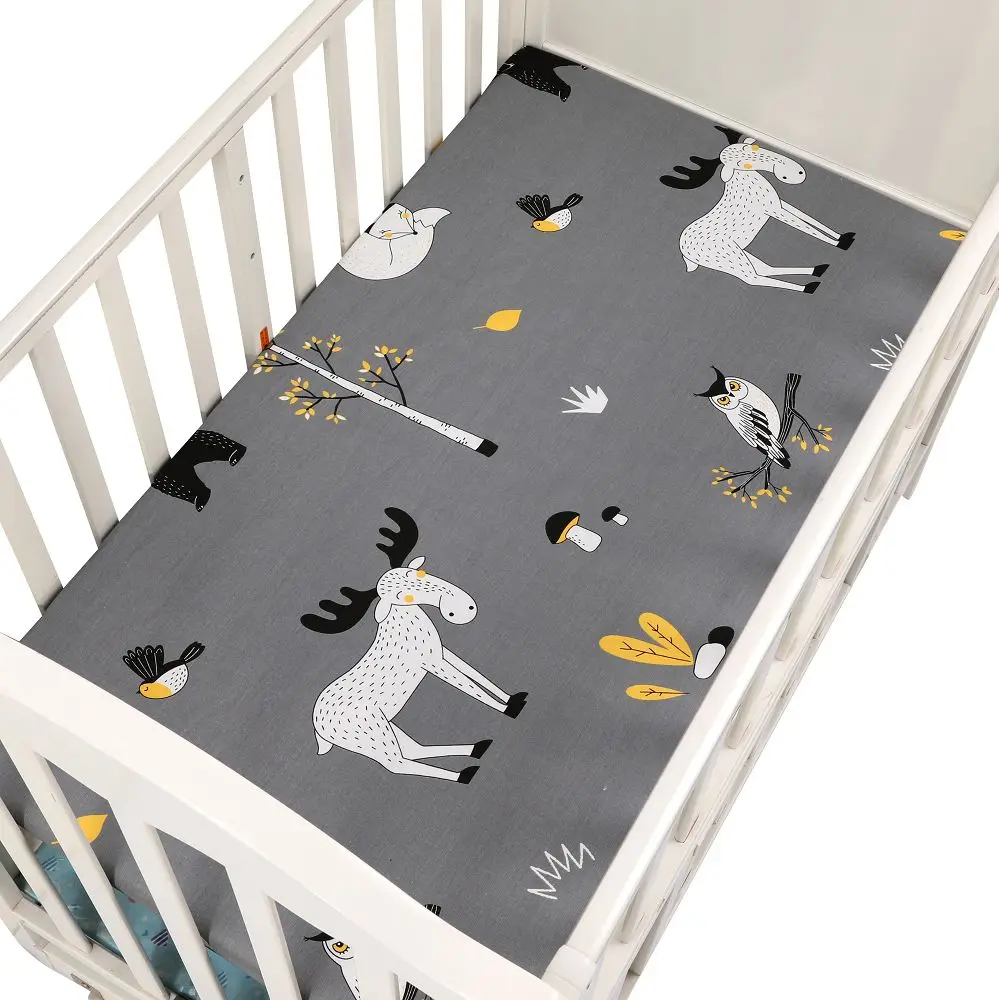 CLS0054 EGMAOBABY100% хлопок постельное белье для детской кроватки простыня мягкий матрас для детской кровати чехол с мультяшным принтом для новорожденных постельные принадлежности для кроватки простыня - Цвет: CLS0054