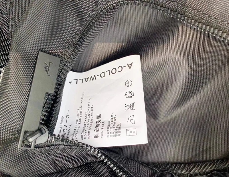 A-COLD-WALL черный нагрудный мешок унисекс сумка ACW двойная сумка крест нейлон металлическая пряжка на ремень карман