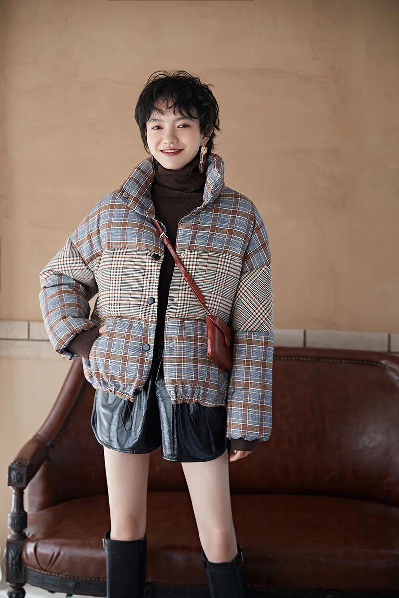 Осенне-зимняя женская хлопковая куртка новая модная короткая Корейская темпераментная Толстая теплая Свободная Повседневная модная куртка Z100
