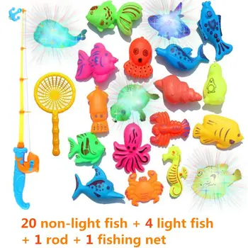 

NEW! Surprise Treasure Fishing Toy Set,Induction Light Up Magnetic Fishing Toy,Boys Girls Bath Toys Party Game GXMB
