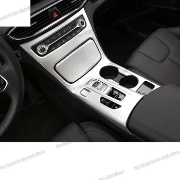 

Lsrtw2017 Carbon Fiber Abs Car Intrior Gear Panel Protective Sticker for Hyundai Santa Fe 4th Generation 2019 2020