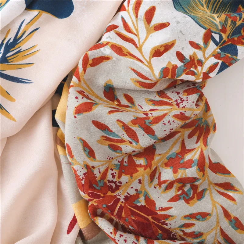 Marte& Joven/женский зимний шарф в стиле ретро с принтом листьев, большой размер, Лоскутная Пашмина, обертывание для дам, Мягкие осенние теплые розовые шарфы