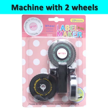 

Black Color MoTex E101 add 2 wheels Printer Mini DIY Hand for dymo 3D embossing manual Tape Typewriter lettering machine