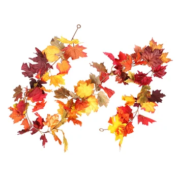 

Fall Autumn Maples Leaves Garland Stringlight Hanging Artificial for Home Party Decoration TB Sale
