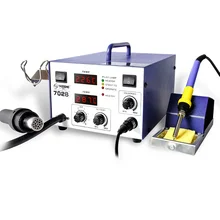 Высокая мощность 702B паяльная станция горячий воздух Электрический паяльник 2 в 1 антистатический светодиодный воздушный насос типа машина для распайки 600 Вт