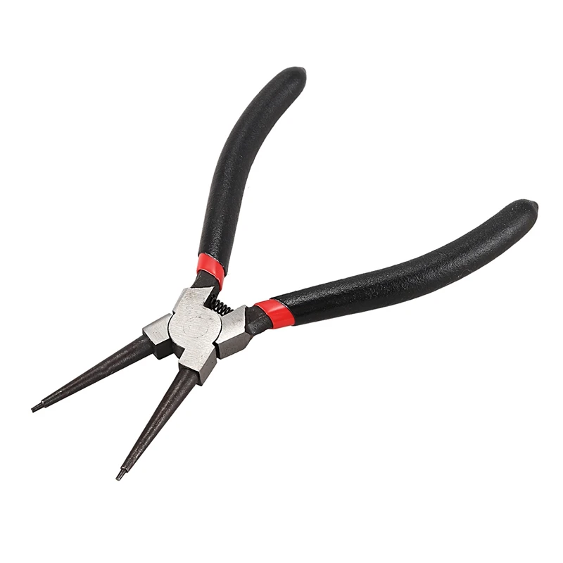 Portable Multi-function 7Inch Internal External Retaining Clips Snap Ring Circlip Pliers Set Straight Retain Tool 4Pcs Set Blac