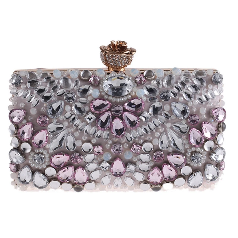

Rhinestone Evening Bag Beaded Clutch and Handbag Wallet Evening Wedding Bag