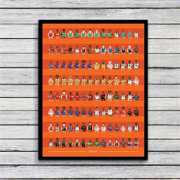 

Popular Basketball Players Cartoon Cute Poster Print Wall Art Decor Canvas Painting Modern Boys Bedroom Living Room Decoration