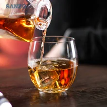 Современный короткий бокал для вина ручной работы Небьющийся пластиковый стакан для вина бокал es чашки Многоразовые прозрачные фруктовый сок пиво виски чашка