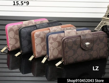 

Luxury Designer Brand COACH Wallet women Purses High Quality Black Brown Bifold Wallet Zipper Coin Purse Wallets CO194