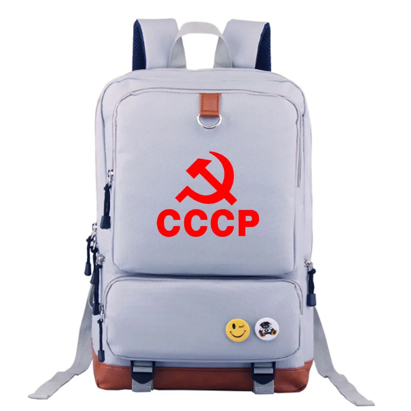 CCCP рюкзак для женщин и мужчин noctilucous школьный рюкзак - Цвет: style4 gray