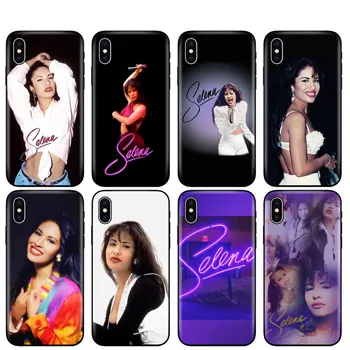

Black tpu case for iphone 5 5s se 6 6s 7 8 plus x 10 silicon cover for iphone XR XS 11 pro MAX case selena quintanilla