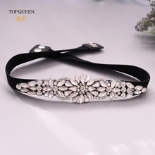 Special Price TOPQUEEN Elastic Belt Rhinestone Belt Bridesmaid Belt Crystal Belt Sarees for Women Embellished Belt Black and Pearl Belt S407 Special Price TOPQUEEN Elastic Belt Rhinestone Belt Bridesmaid Belt Crystal Belt Sarees for Women Embellished Belt Black and Pearl Belt S407