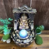 Hindu Ganesha Statue Fortune Lucky Feng Shui Desktop Fountains Indoor LED Glowing Ball Spring Water Sound Waterfall Fountain ► Photo 3/6
