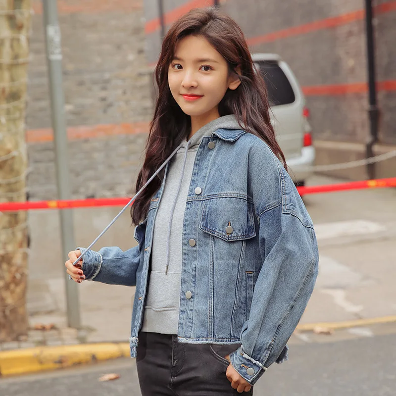 

Chapter Ronon Celebrity Style New Style Jeans Coat BF Women's Short Loose-Fit 2019 Spring Clothing Korean-style Students Jeans C