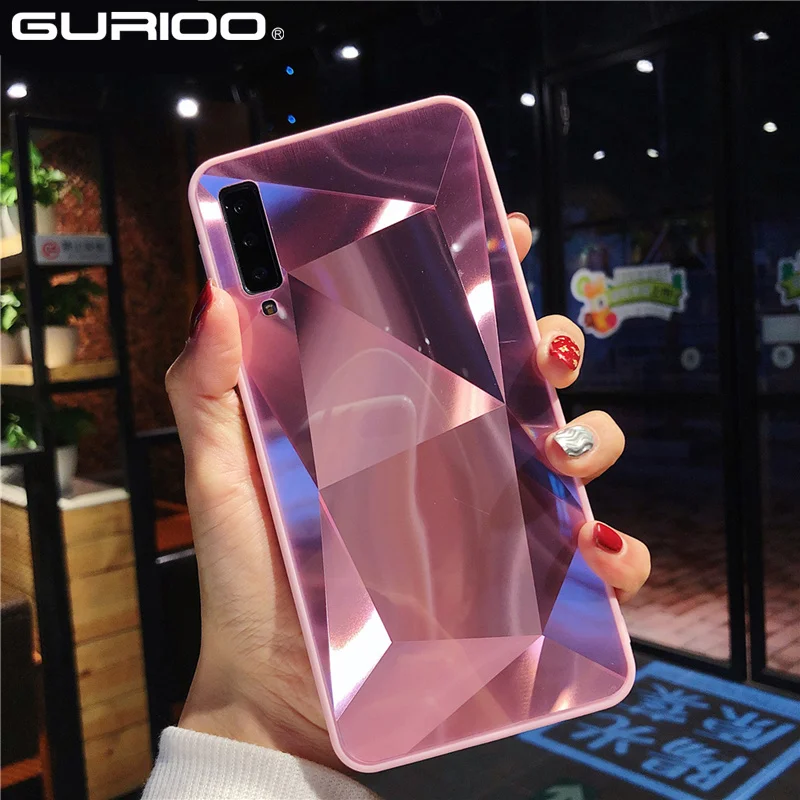 Диаманта Bling чехол для телефона samsung Galaxy A10 A20 A30 A50 A70 A80 A90 S7 край S8 S9 S10 плюс S10E Мягкая