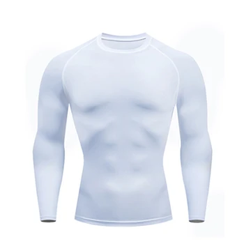

Men's Running Tights T-Shirt Compressed shirt Long sleeve t-shirt Top for fitness MMA rashguard Men Outdoor Sports track suit