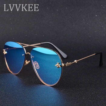 

Luxury Brand Designer Female Rimless Sunglasses AViation Women Sun Glasses Gradient Shades Little bee Lens Ladies UV400 rays