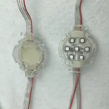 28 pcs/string 50 мм диаметр; DC24V; адресуемый; rgb Полноцветный; IP68; GS8206 пиксельный модуль; 7pcs 5050 led; с сигнал заднего хода линии