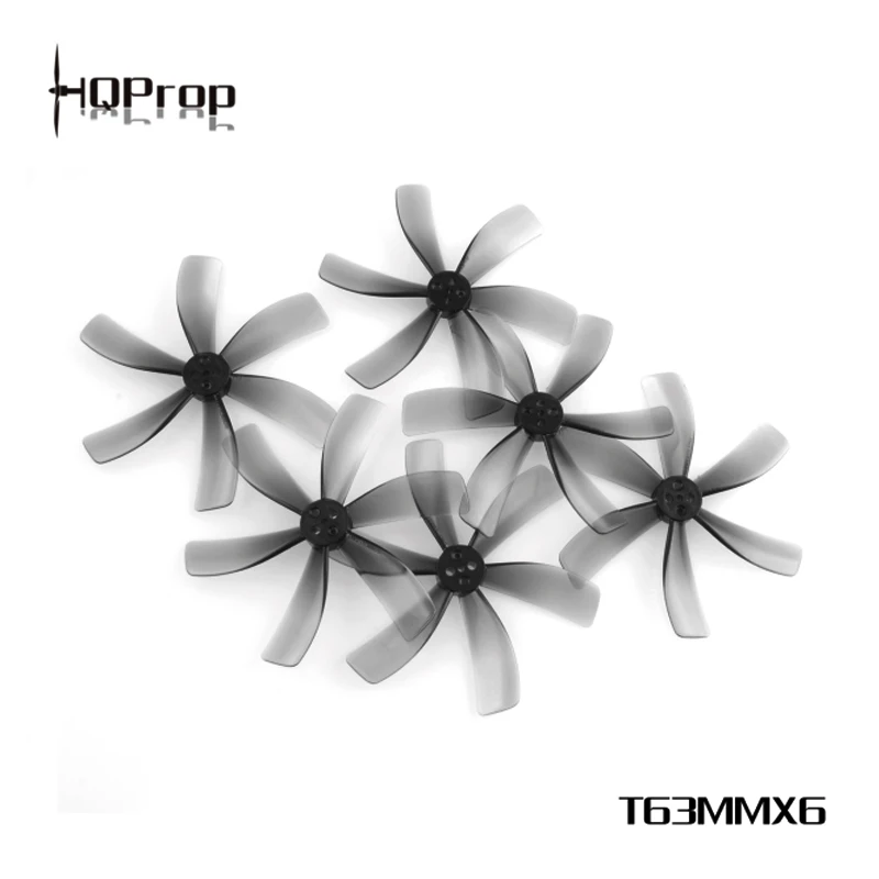 HQPROP T63MMX6 Light Grey 63mm 6-Blade PC Propeller for RC FPV Racing Freestyle 2.5inch Cinewhoop Ducted Drones Replacement DIY
