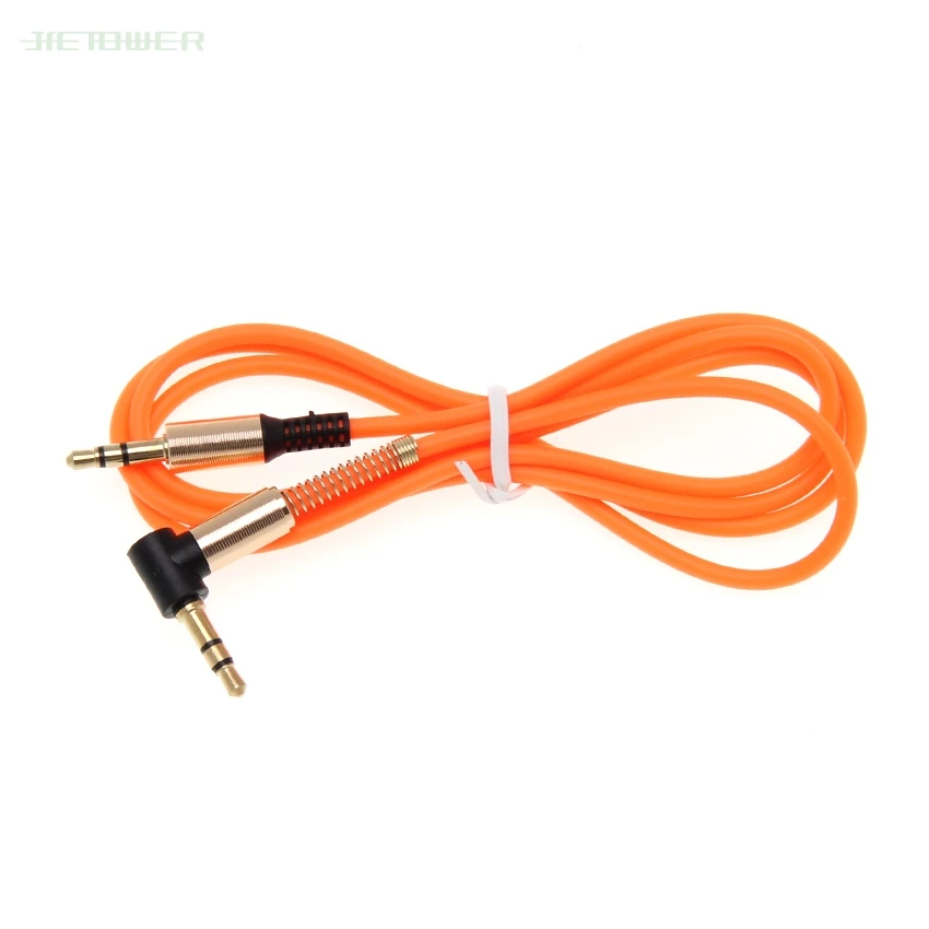 Good quality 3 5mm Connector Audio Cable For iPhone Car Headphone Speaker Wire Line Aux Cord Bend to Straight Line 100pcs lot