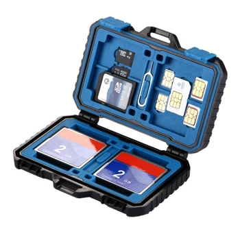 

SD Card Box Memory Card Case Holder for 4pcs CF card SDXC MSPD XD 12 TF T-Flash Storage Box Protector Case Waterproof Ant