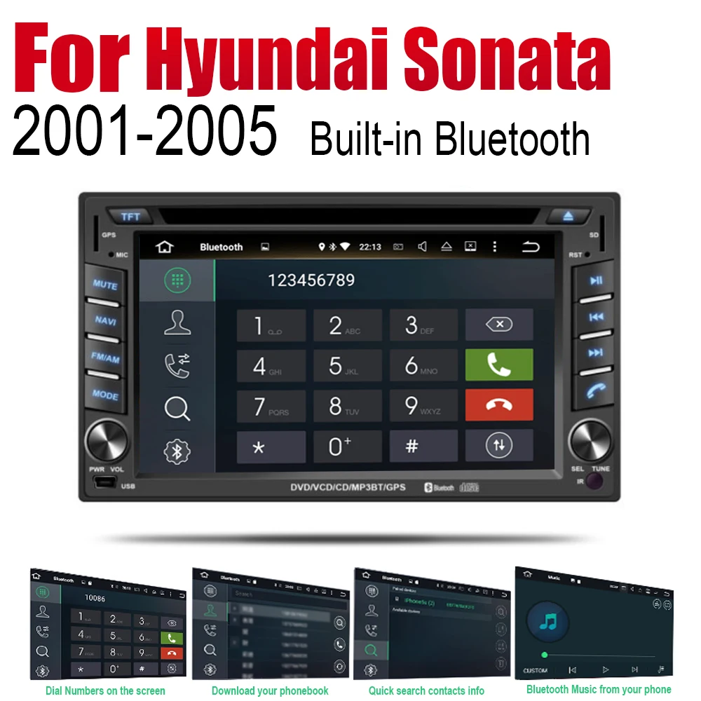 Автомагнитола ZaiXi 2DIN Android стерео DVD GPS навигация для Hyundai EF Sonata 2001 ~ 2005 Bt Wi