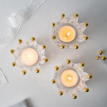 

Crystal Candelabra Candle Holder Candlestick Creative Christmas Decor Party Decoration For Home Europe Holidays