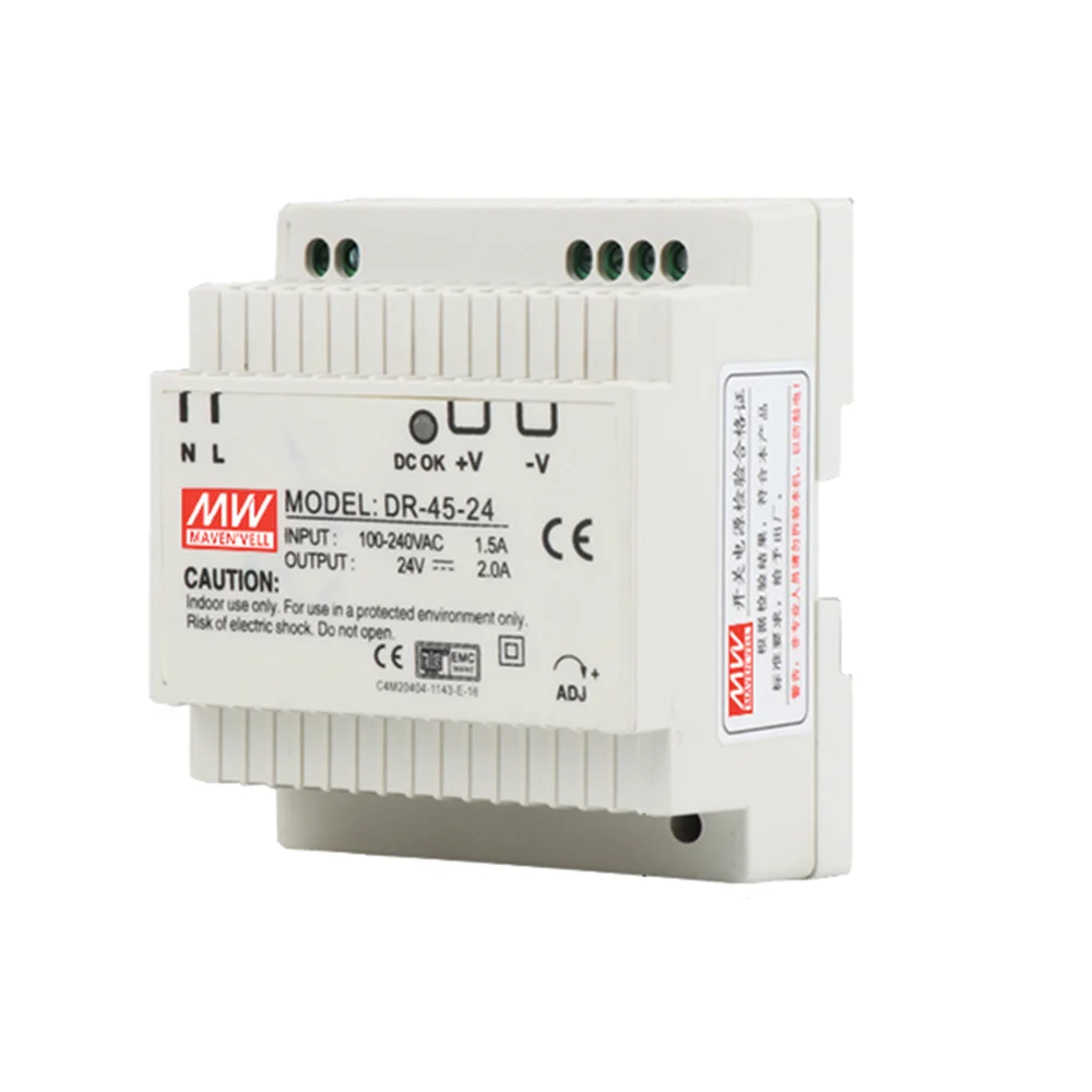 1pcs Single Output DR-45 45W Din Rail Switching Type Industrial Power Supply 5V 12V 15V 24V | Обустройство дома
