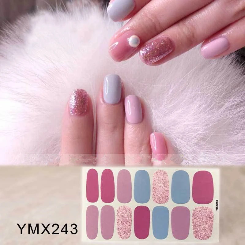 1 лист YMX248 кролик дизайн наклейки Корея Стили полное покрытие ногтей Обертывания DIY маникюр слайдер дизайн ногтей винилы наклейки-лак