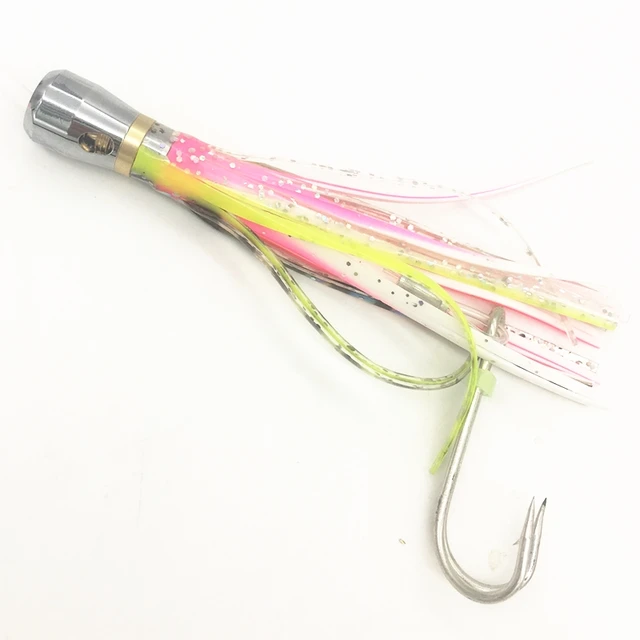 7 inch Bullet Jet Head Rigged Fishing Trolling Lures 1 Piece