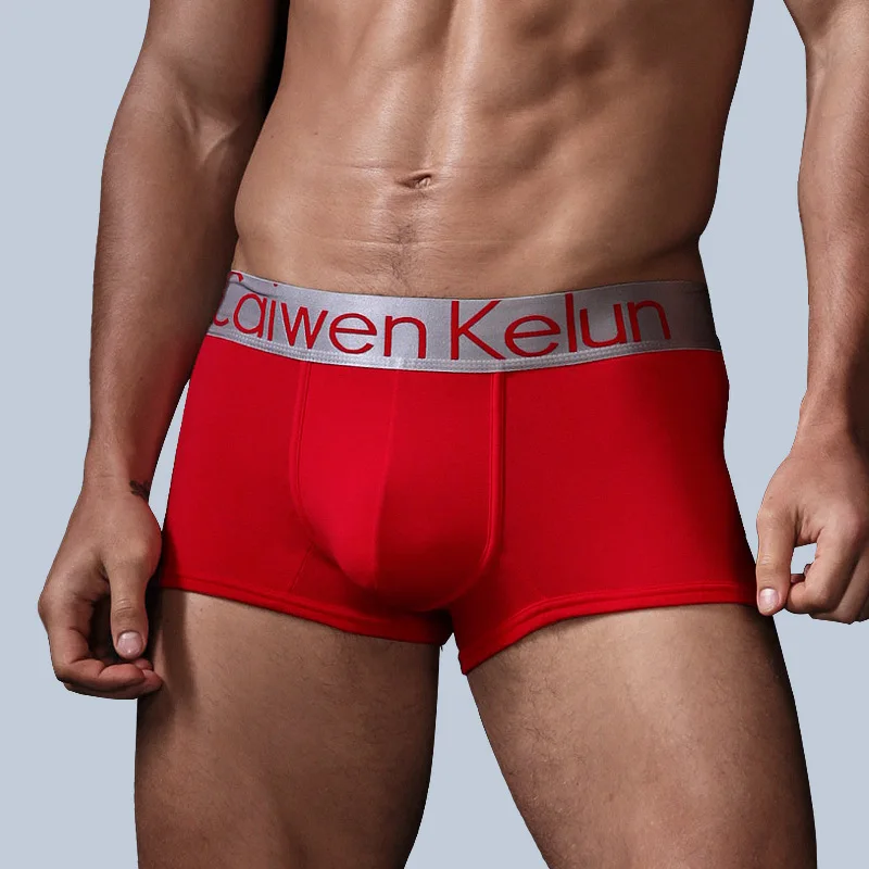 Caiwen KelunMen's boxer underwear pure cotton breathable sports loose  cotton quadrangle pants head and bottom underpants trend