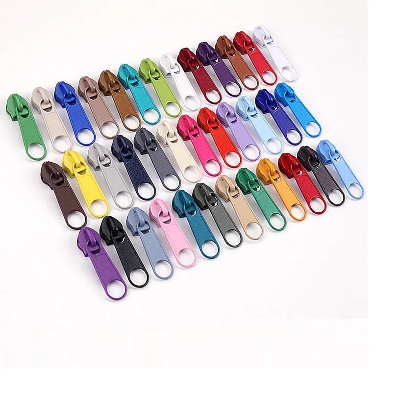 

20 PCS 5# zinc alloy paint zipper head environmental protection degaussing zipper clothes pillow bag zipper