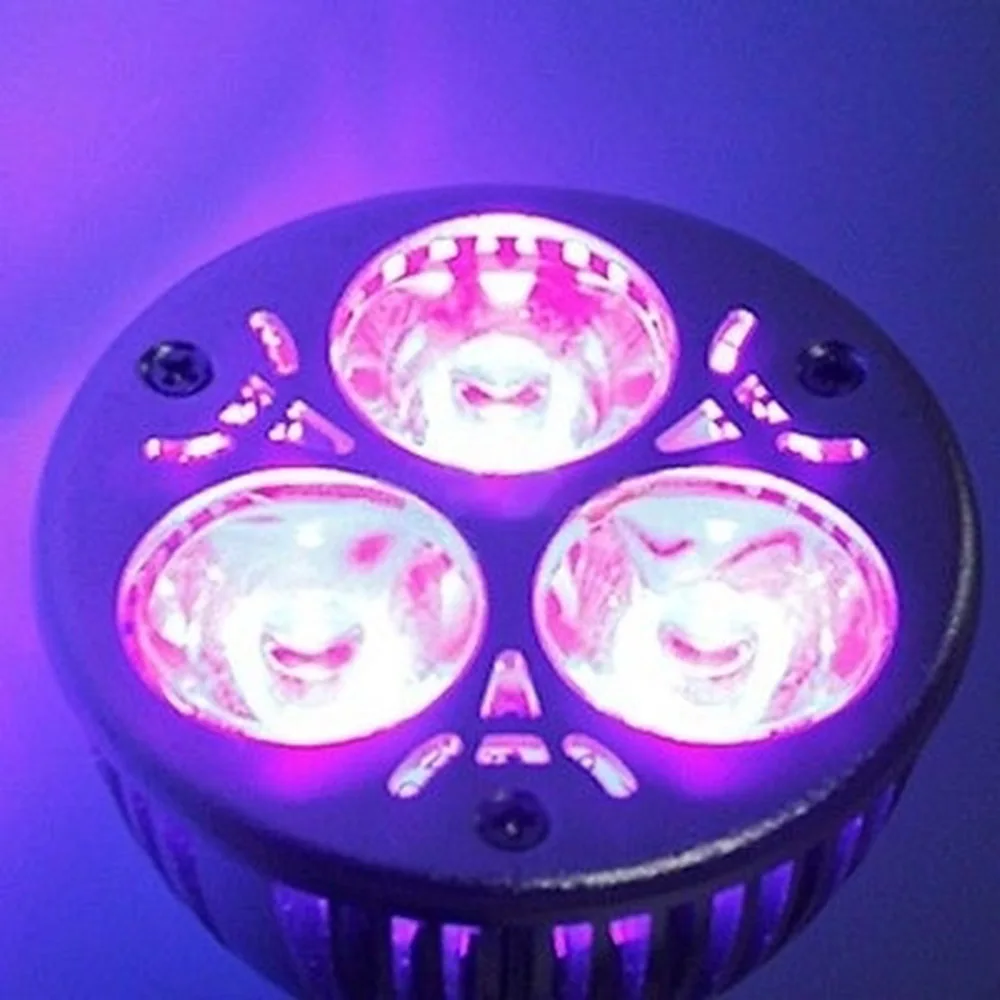3W 3x1 Вт E27/GU10/MR16 УФ ультрафиолет фиолетовые светильник светодиодный лампы 85-265 V/12 V ультрафиолетовый светодиодный лампа фиолетовый светильник светодиодный лампы