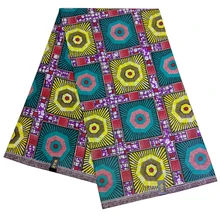 6 ярдов в партии, африканские настоящие голландские восковые цветные вечерние женские платья в африканском стиле