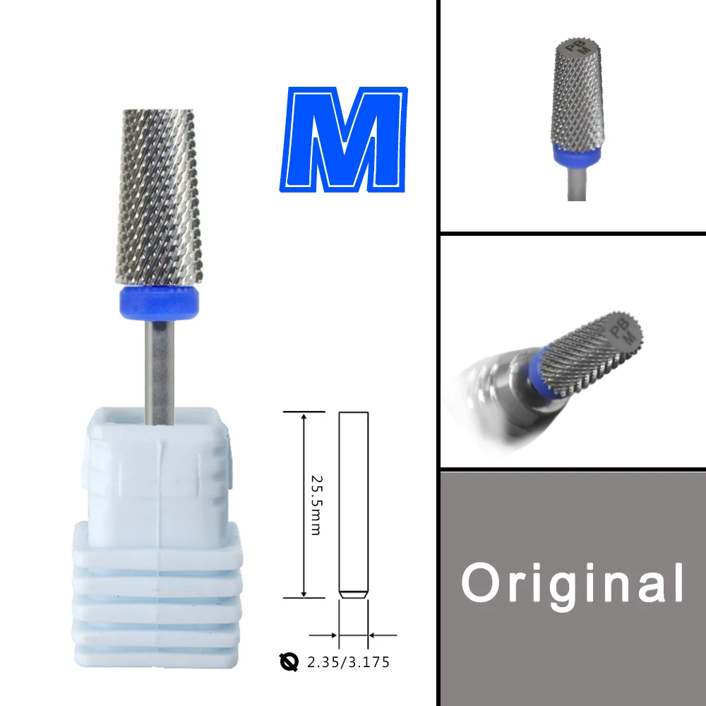 RolinStar 6.6 Sharp Large Original Color Trapezium Tapered Barrel Tungsten steel Carbide milling cutter nail drill bit 4