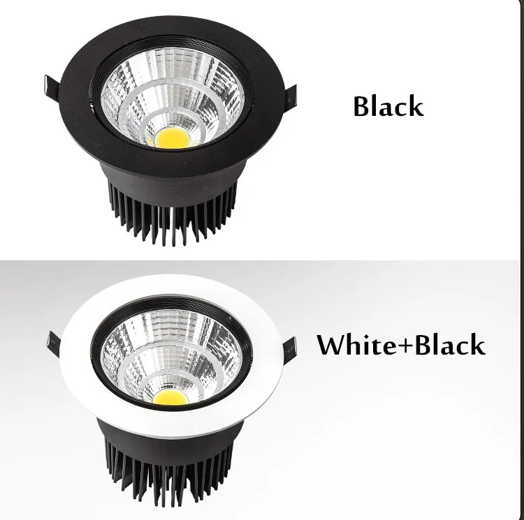 黑色cob射灯led天花灯套装3w5w7w10w12w嵌入式孔灯客厅背景墙筒灯-tmall_03