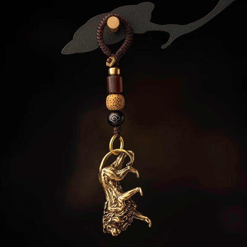 brass lion key chain pendant (5)