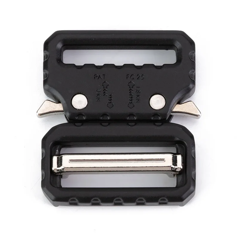 Meetee 1pc/3pcs 26/39mm Zinc Alloy Outdoor Tactical Belt Buckle Head Sliver Black Release Buckle for Webbing Strap DIY Accessory
