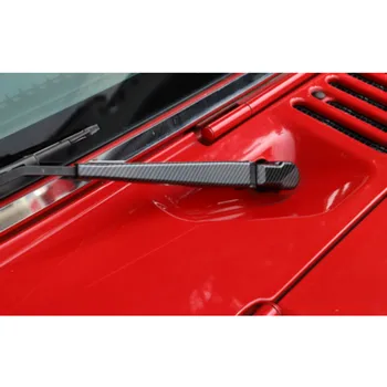 

4pcs/Set Front Window Windshield Wiper Cover Trim ABS Carbon Fiber Black Decoration Cover Trims For Jeep Wrangler JK 07-17