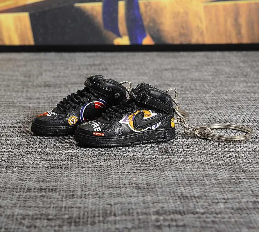 

dropshipping Air Force 1 White sneaker keychains 1/6 3D Mini Sneaker JORDAN keychain doll accessory