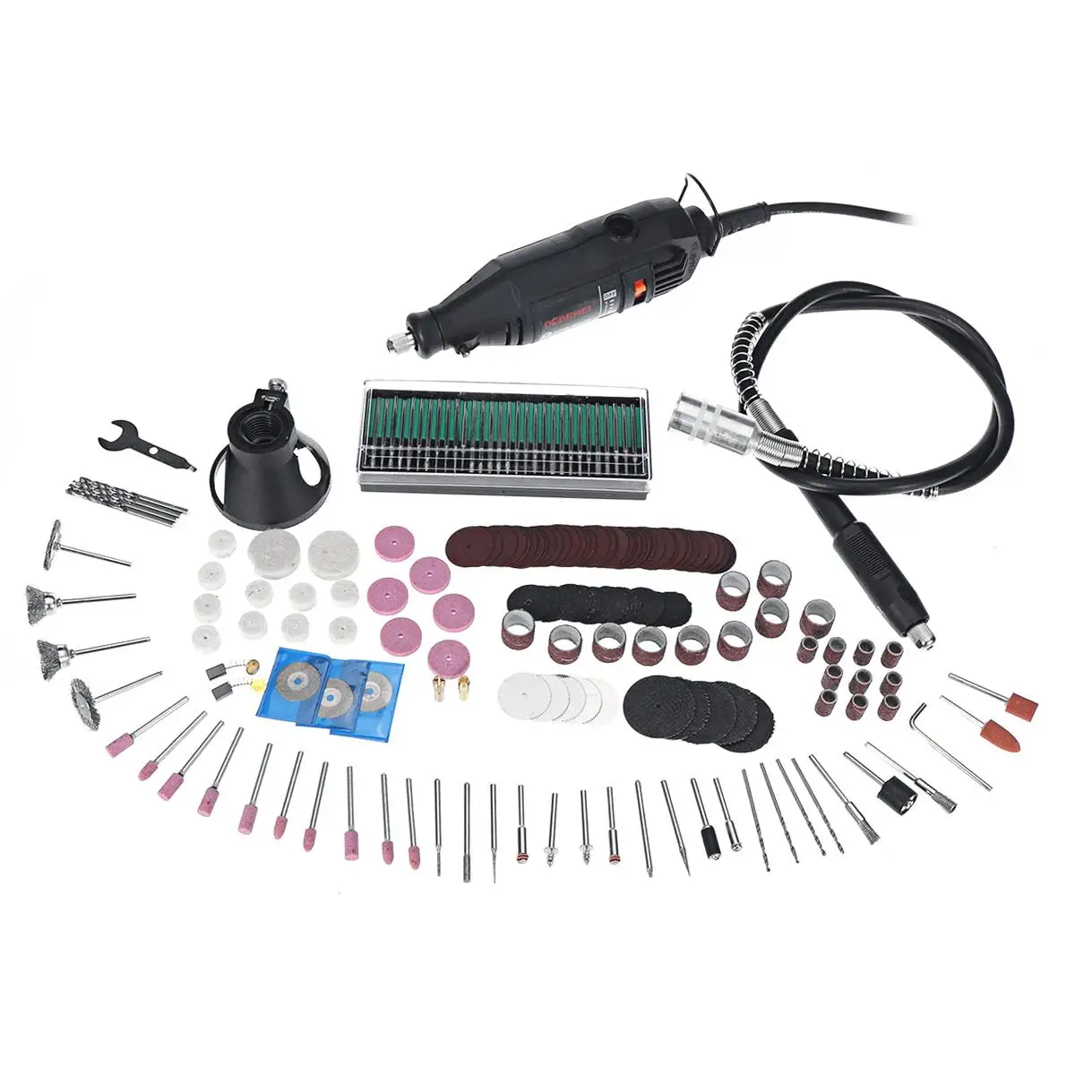 

180PCS Professional Mini Electric Drill Grinder Kit 5 Speed Dremel Engraver Rotary Tools Set Polishing Sharpening Power Tools