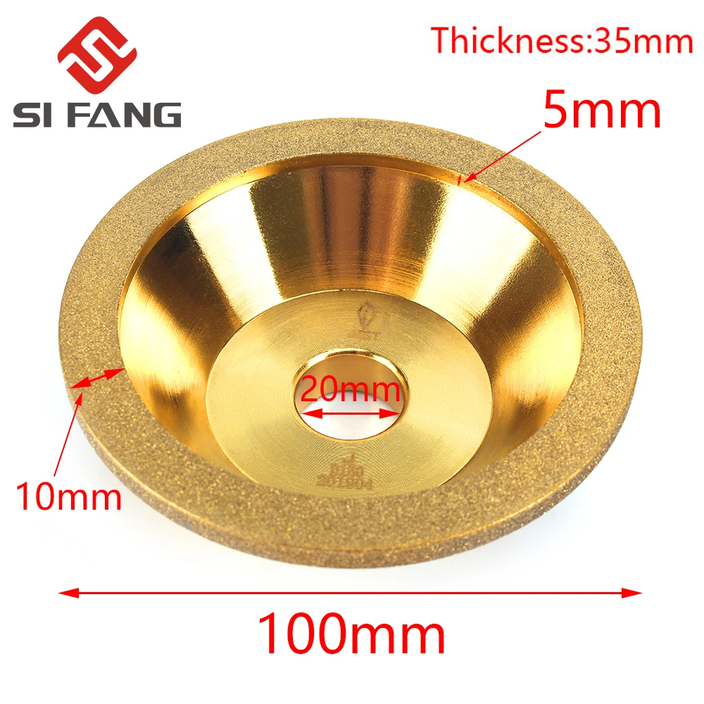 Diamond Grinding Wheel Cup electroplate Grinder Cutter Grinding Disc For Tungsten Steel Milling Cutter Tool Sharpener