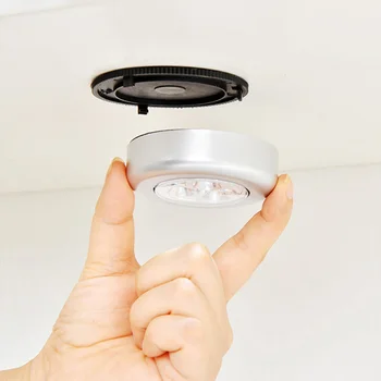 

40Pcs 3 LED Battery Powered Wireless Night Light Mini Infrared Touch Sensor Light Ceiling Night DIY Light Lamp Vip Bulk Purchase