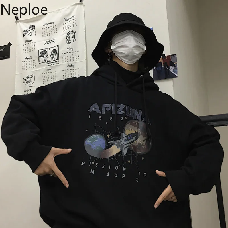 Винтажная Женская толстовка Neploe Harajuku 2020 Миссия на Марс космический корабль