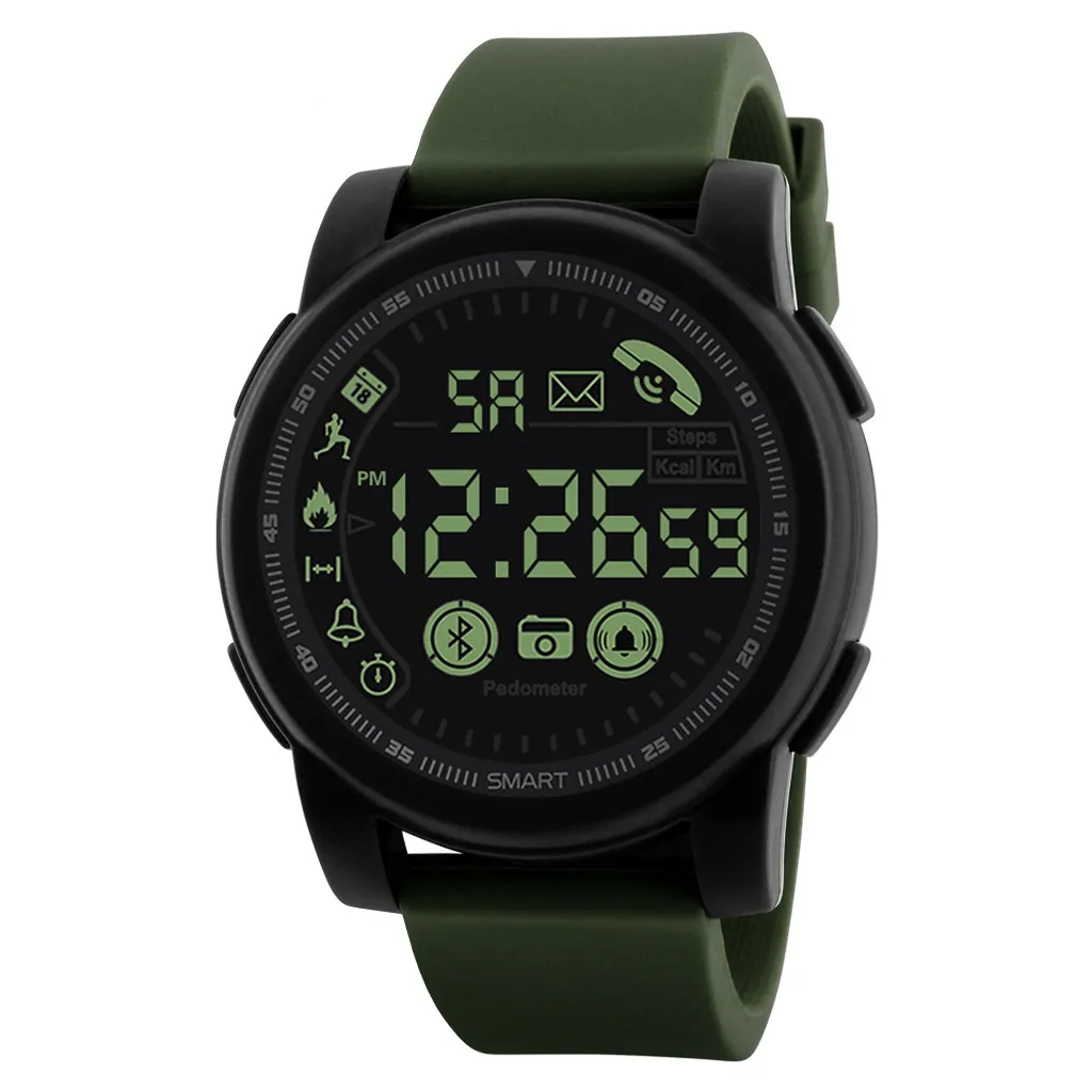 Men Sport Watches Fitness Tracker Waterproof Bluetooth Smart Watch Pedometer for Android iOS Wrist Clock Reloj Hombre homme