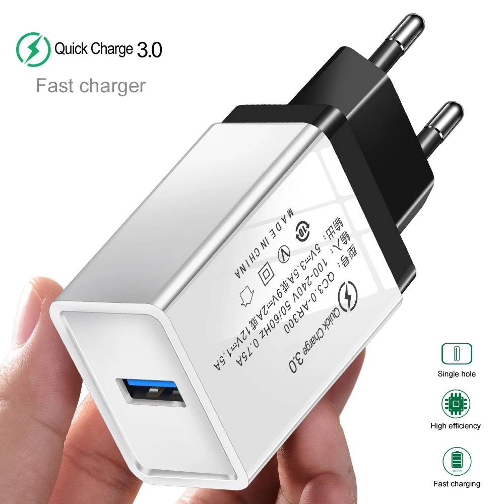 Зарядное устройство USB quick charge 3,0 для apple iphone 7 8 6 6s x ipad EU адаптер питания Зарядка для samsung s8 s9 huawei зарядное устройство для телефона